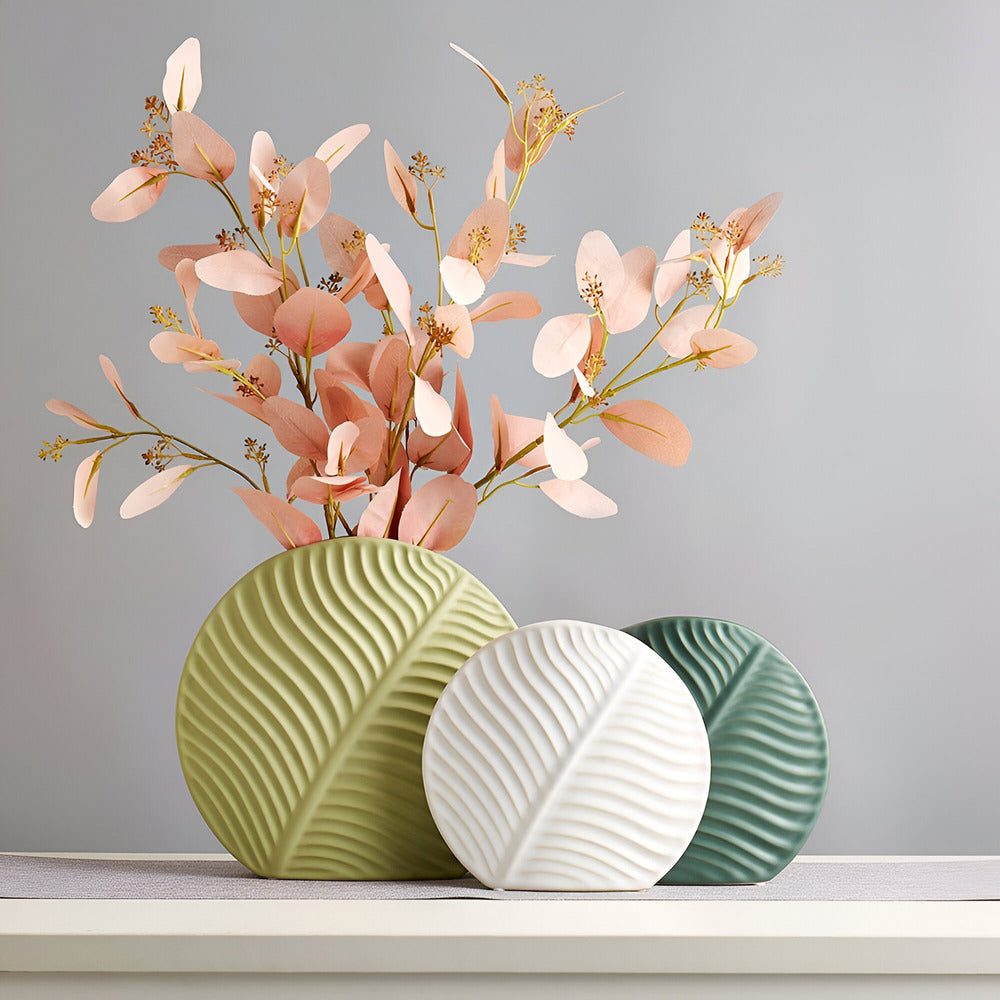Keramische Vaas met Matte Afwerking en Scandinavische Eenvoud