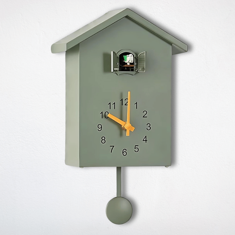 Moderne Koekoeksklok met Strak Ontwerp en Stil Mechanisme