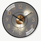 Wandklok met Licht‑Schaduw Effect en Stil Quartzmechanisme