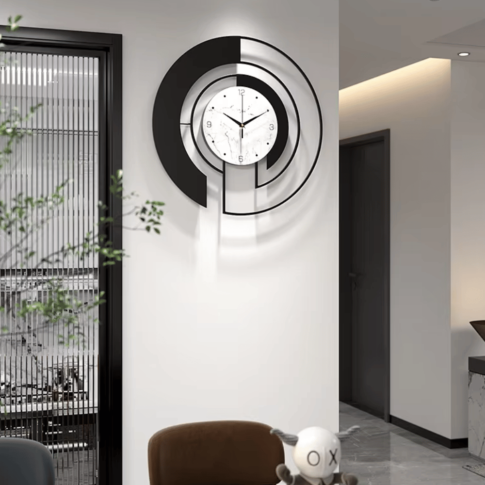 Wandklok met Modern Cirkelontwerp en Stil Sweep Mechanisme