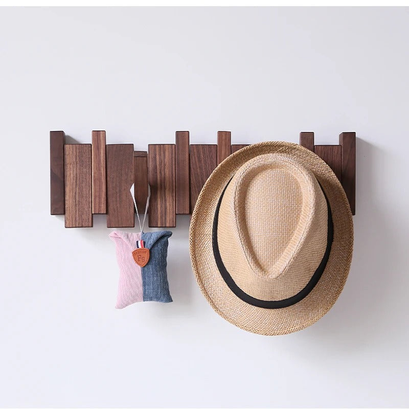 Houten Wandkapstok met Pianotoets Ontwerp