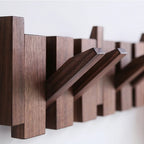 Houten Wandkapstok met Pianotoets Ontwerp
