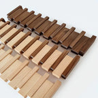 Houten Wandkapstok met Pianotoets Ontwerp