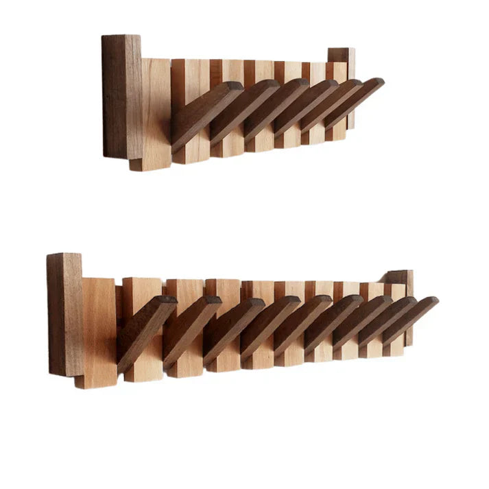 Houten Wandkapstok met Pianotoets Ontwerp