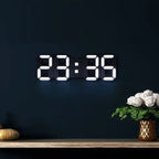 3D LED Wandklok met Dimbaar Digitaal Display voor Binnen