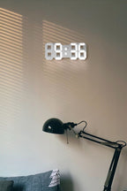 3D LED Wandklok met Dimbaar Digitaal Display voor Binnen
