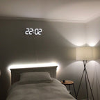 3D LED Wandklok met Dimbaar Digitaal Display voor Binnen