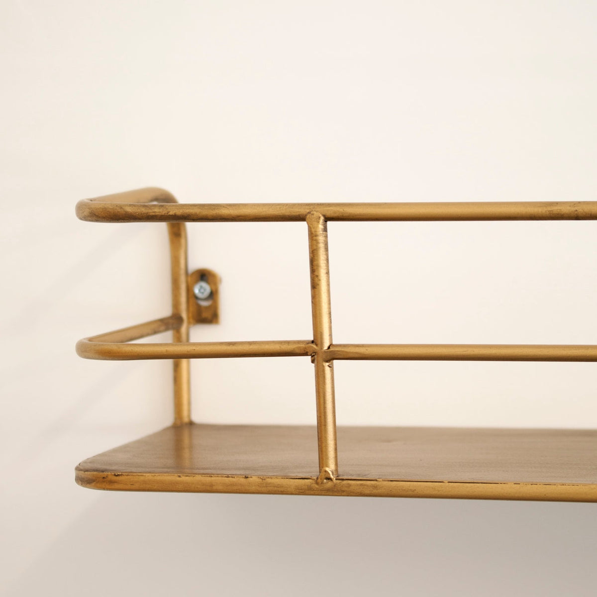 Wandplank van Metaal met Open Draadframe voor Planten en Decoratie