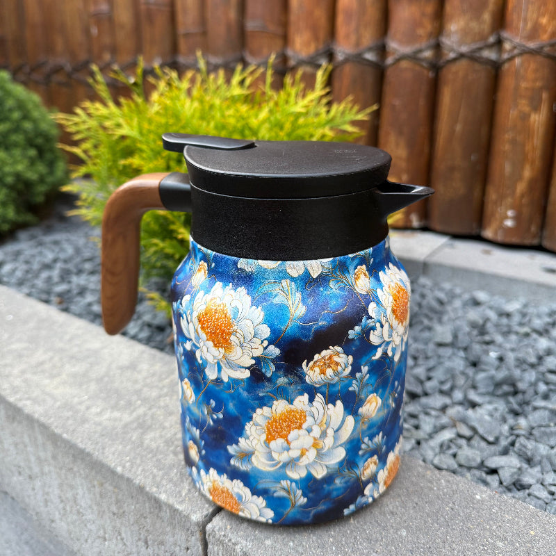 Geïsoleerde Theepot met Drukmechanisme voor Puur Schenken