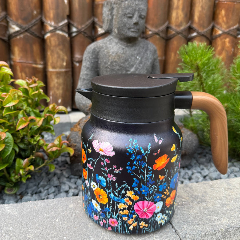 Geïsoleerde Theepot met Drukmechanisme voor Puur Schenken