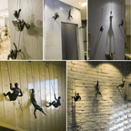 Klimmer Wandsculptuur Met Drie Figuren