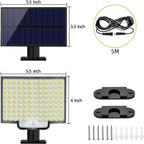 Solar Buitenlamp Met 106 Led Voor Krachtige Verlichting En Slimme Bewegingsdetectie