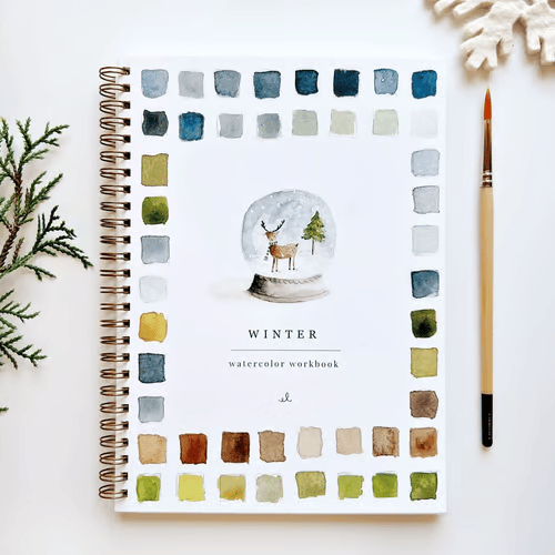 Aquarel Werkboek Met Voorgetekende Sjablonen En Rustgevende Creatieve Inspiratie
