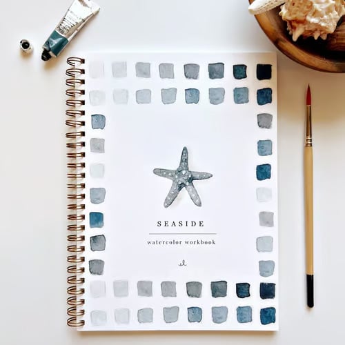 Aquarel Werkboek Met Voorgetekende Sjablonen En Rustgevende Creatieve Inspiratie