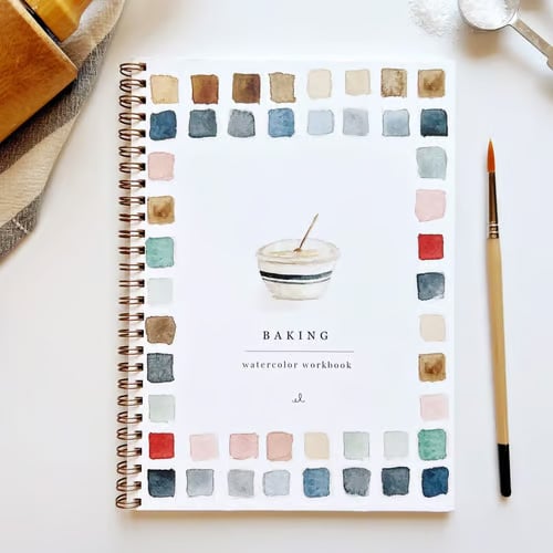 Aquarel Werkboek Met Voorgetekende Sjablonen En Rustgevende Creatieve Inspiratie
