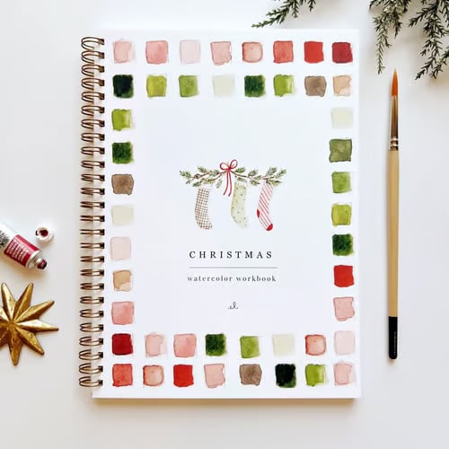 Aquarel Werkboek Met Voorgetekende Sjablonen En Rustgevende Creatieve Inspiratie