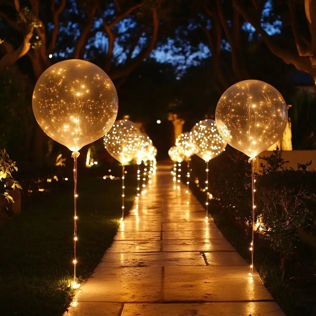 LED‑Ballonnen 45 cm Warmwit Licht Herbruikbaar 10‑Pack