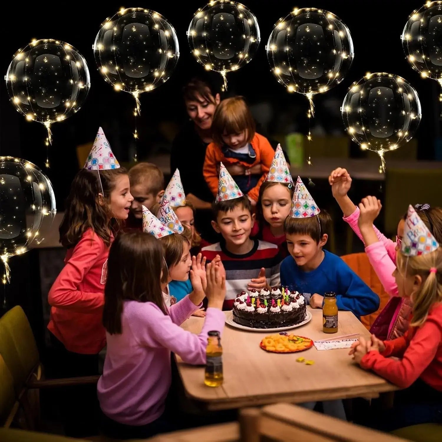 LED‑Ballonnen 45 cm Warmwit Licht Herbruikbaar 10‑Pack