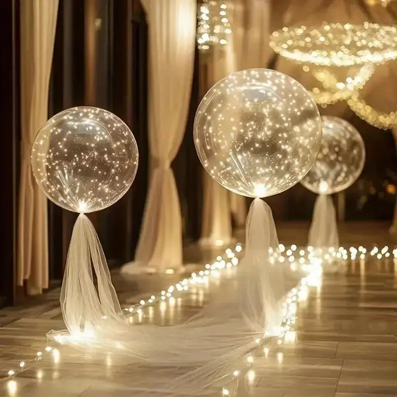 LED‑Ballonnen 45 cm Warmwit Licht Herbruikbaar 10‑Pack
