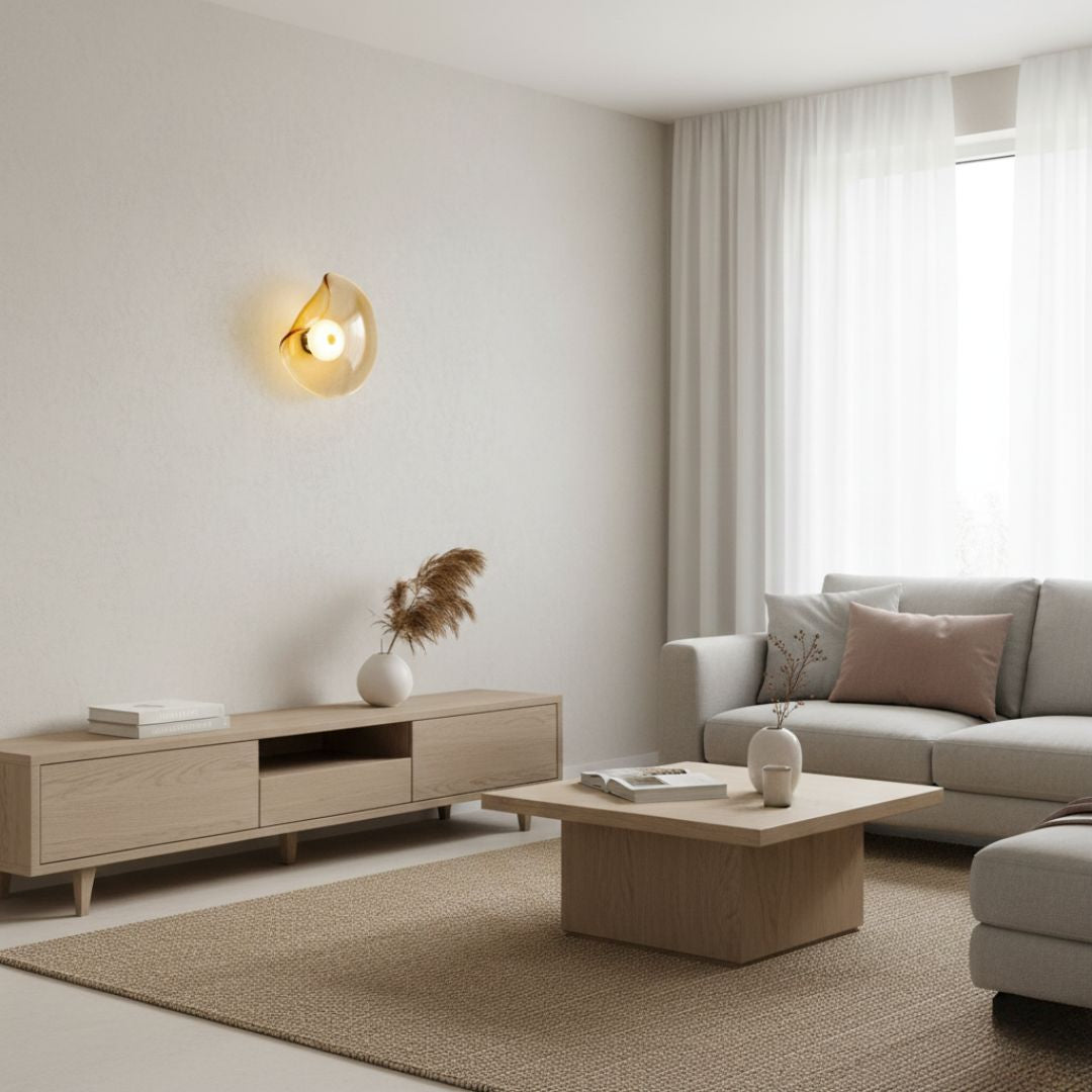 Moderne LED Wandlamp van Glas met Warmwit Licht
