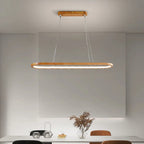 Ovale Houten Hanglamp Met Acrylkap En SMD‑LED
