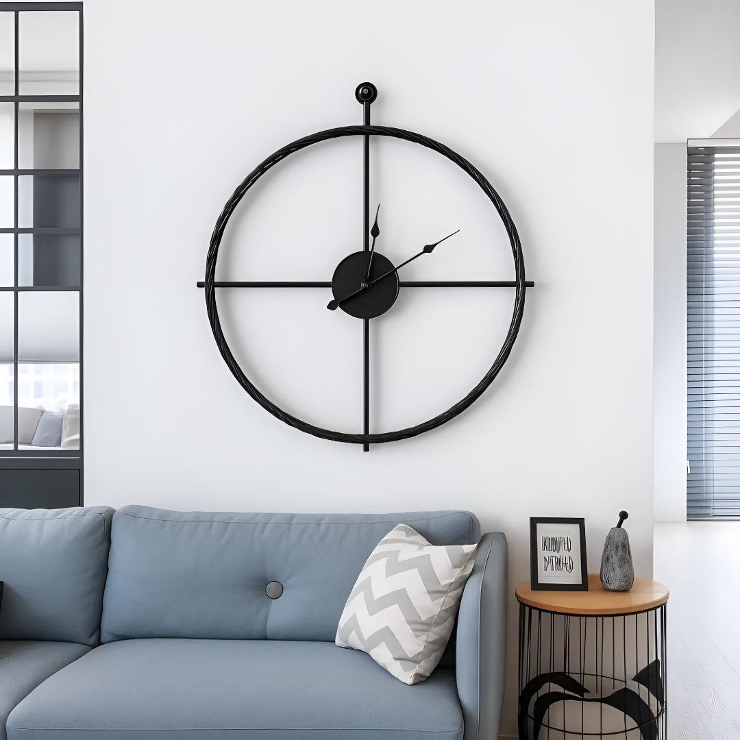 Grote Stille Wandklok met Minimalistisch Design