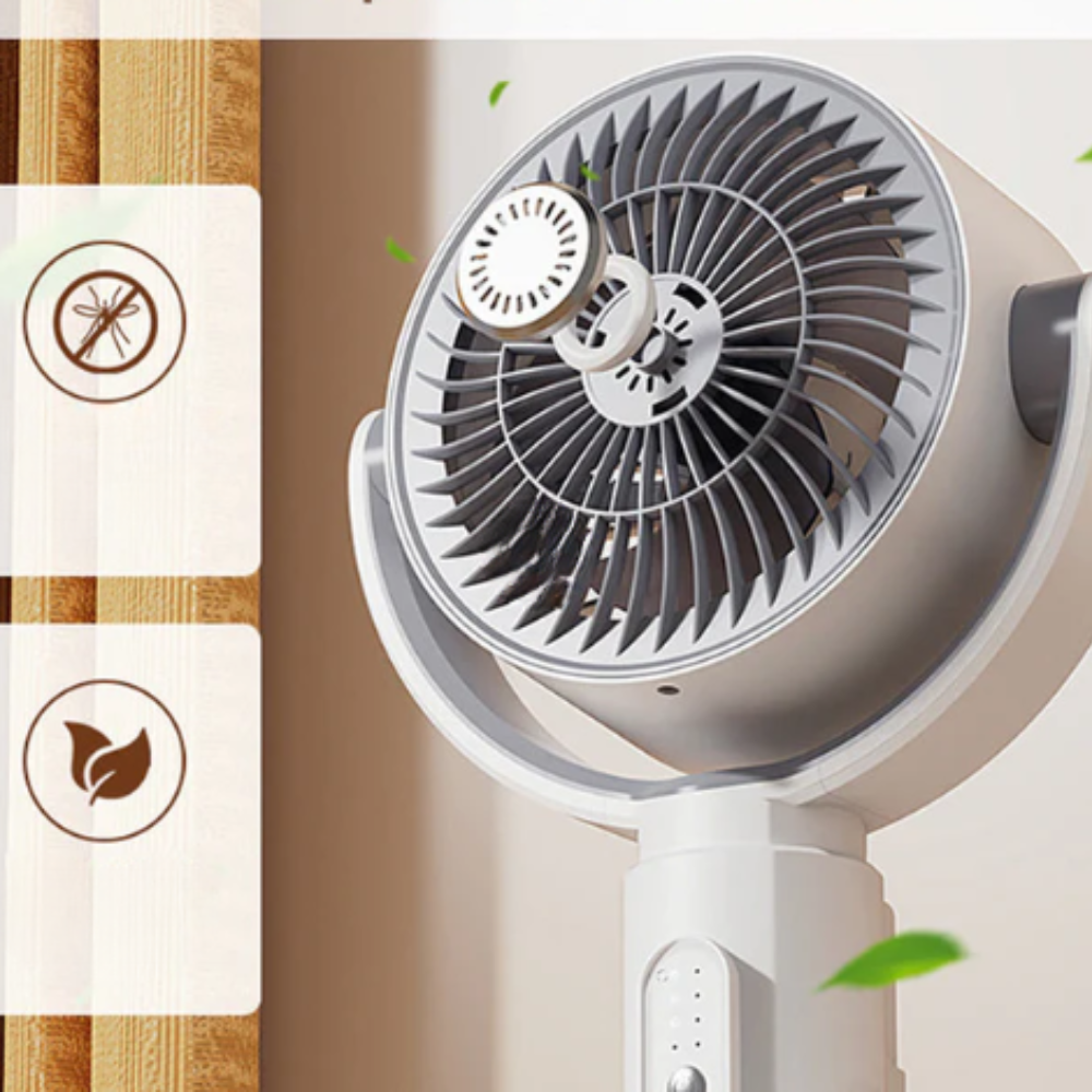 Stille Staande Ventilator met Verstelbare Snelheden en Afstandsbediening