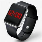 Unisex Digitaal Horloge Met Vierkante Leddisplay En Comfortabele Siliconen Band