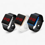 Unisex Digitaal Horloge Met Vierkante Leddisplay En Comfortabele Siliconen Band
