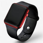 Unisex Digitaal Horloge Met Vierkante Leddisplay En Comfortabele Siliconen Band