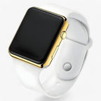 Unisex Digitaal Horloge Met Vierkante Leddisplay En Comfortabele Siliconen Band
