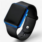 Unisex Digitaal Horloge Met Vierkante Leddisplay En Comfortabele Siliconen Band