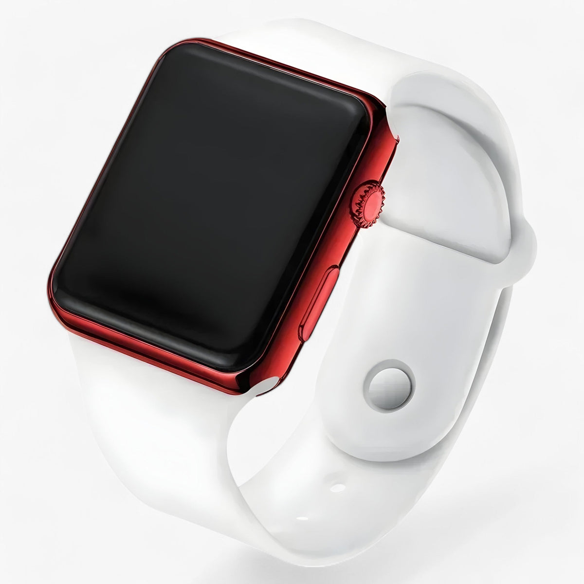 Unisex Digitaal Horloge Met Vierkante Leddisplay En Comfortabele Siliconen Band