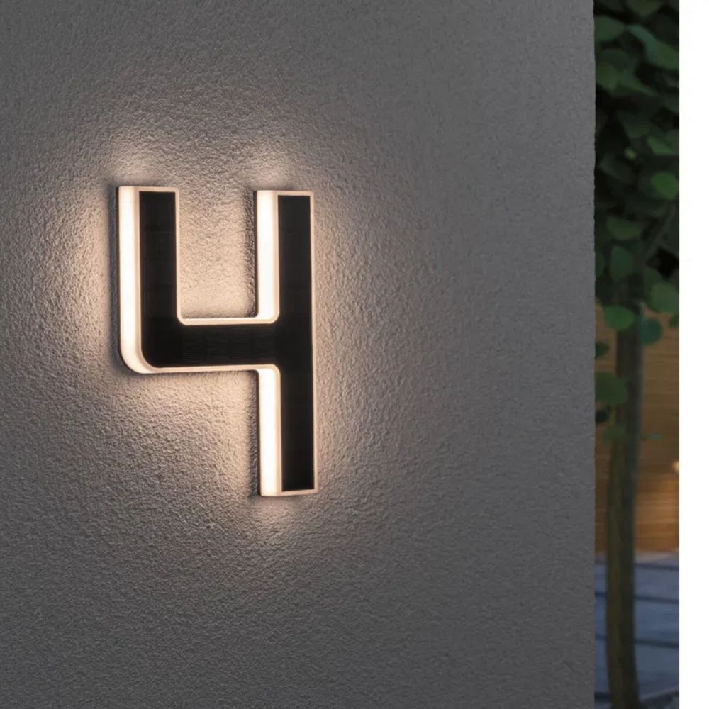 Verlicht Huisnummer op Zonne-Energie met Automatische Schemersensor