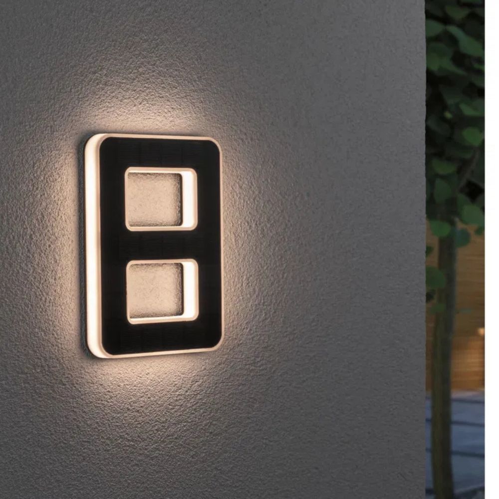 Verlicht Huisnummer op Zonne-Energie met Automatische Schemersensor