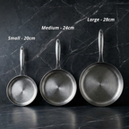 Diepe Titanium Koekpan met Ongecoate Kookoppervlak
