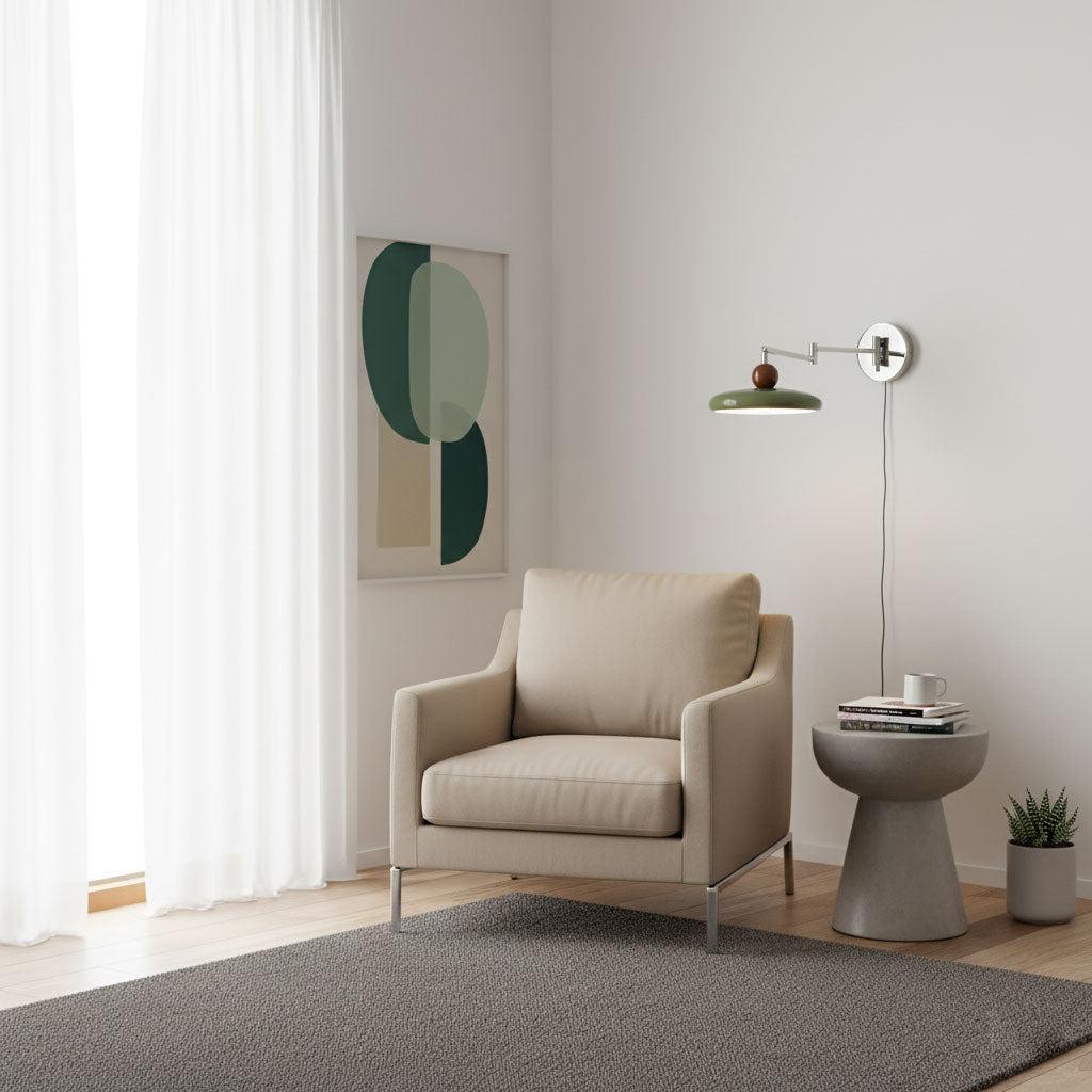 Wandlamp Met Ronde Schijf En Geïntegreerde Led Voor Warme Moderne Sfeer
