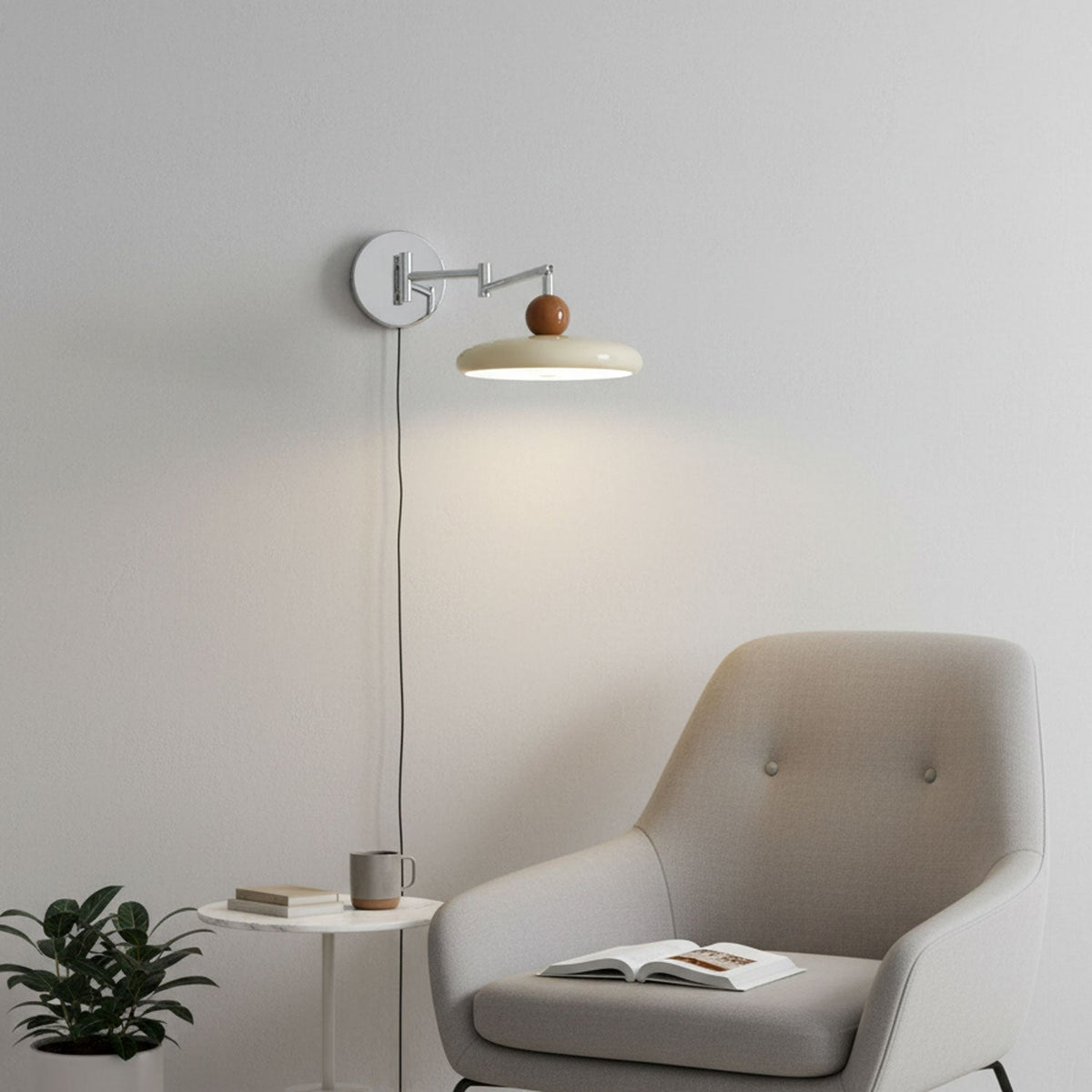 Wandlamp Met Ronde Schijf En Geïntegreerde Led Voor Warme Moderne Sfeer