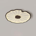 Plafondlamp Met Platte Vorm En Moderne Houtstructuur