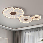 Plafondlamp Met Platte Vorm En Moderne Houtstructuur