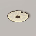 Plafondlamp Met Platte Vorm En Moderne Houtstructuur