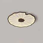 Plafondlamp Met Platte Vorm En Moderne Houtstructuur