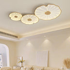 Plafondlamp Met Platte Vorm En Moderne Houtstructuur