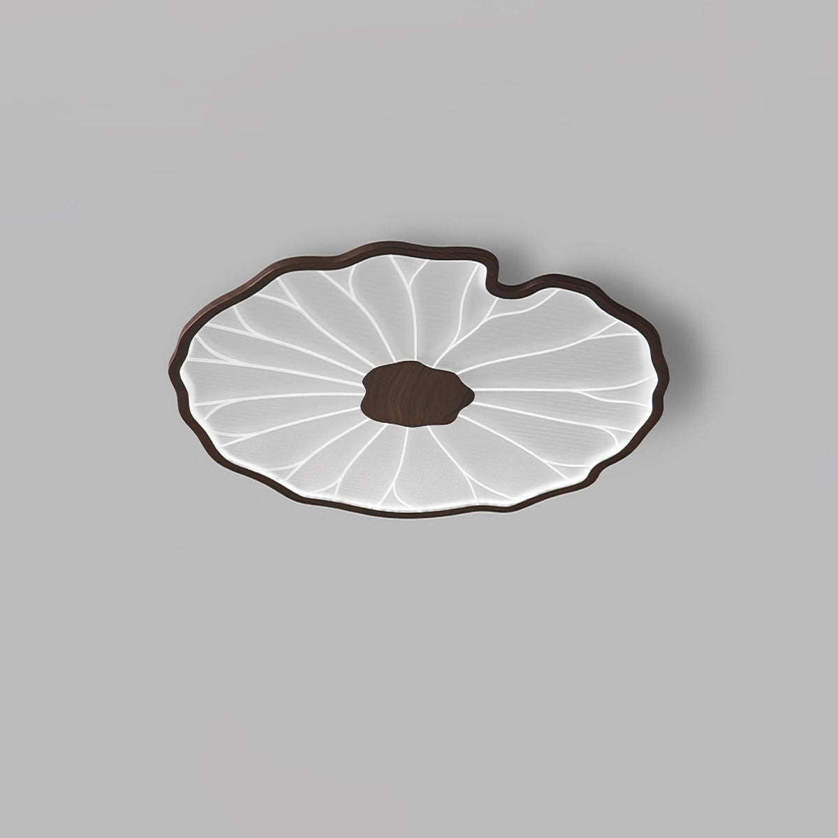 Plafondlamp Met Platte Vorm En Moderne Houtstructuur