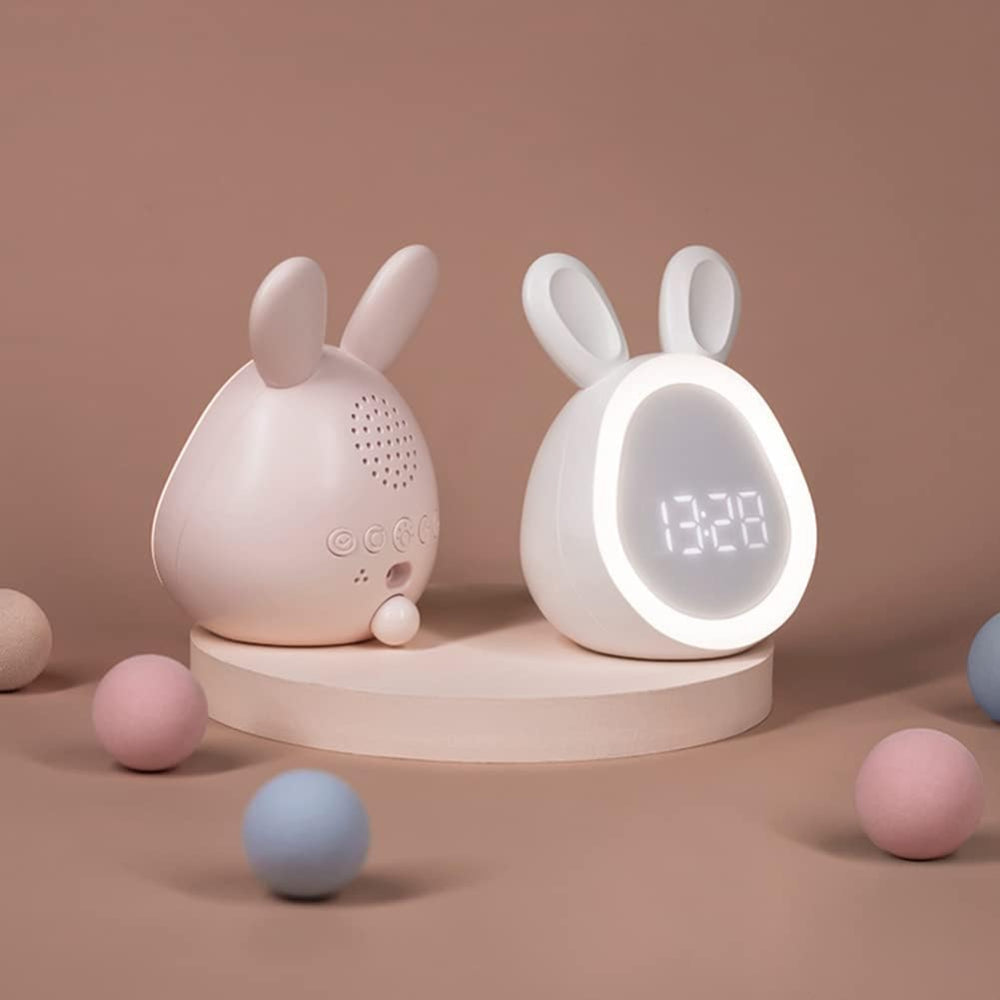 Kinderwekker In Konijnvorm Met LED Nachtlamp