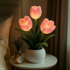LED‑Tulpenlamp met Warm Licht en Stabiele Binnenplaatsing