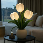 LED‑Tulpenlamp met Warm Licht en Stabiele Binnenplaatsing