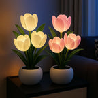 LED‑Tulpenlamp met Warm Licht en Stabiele Binnenplaatsing