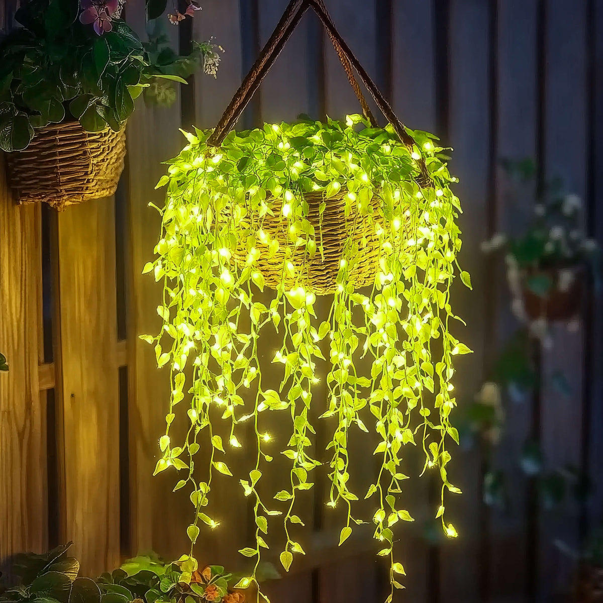 LED‑Bladerenslinger met Warm Licht en Natuurlijke Sfeerdecoratie