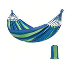 Canvas Hangmat met Houten Spreidstokken voor Tuin en Camping